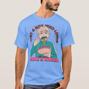 Camiseta Just a Boy who loves Ramen Anime Kawaii Japanese S