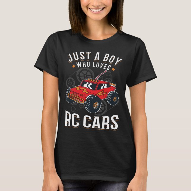 Camiseta Just a boy who loves RC Cars Boy (Frente)