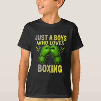 Camiseta just a boys who loves boxing