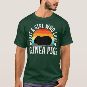 Camiseta Just A Girl Who Love Guinea Pigs Premium T-Shirt
