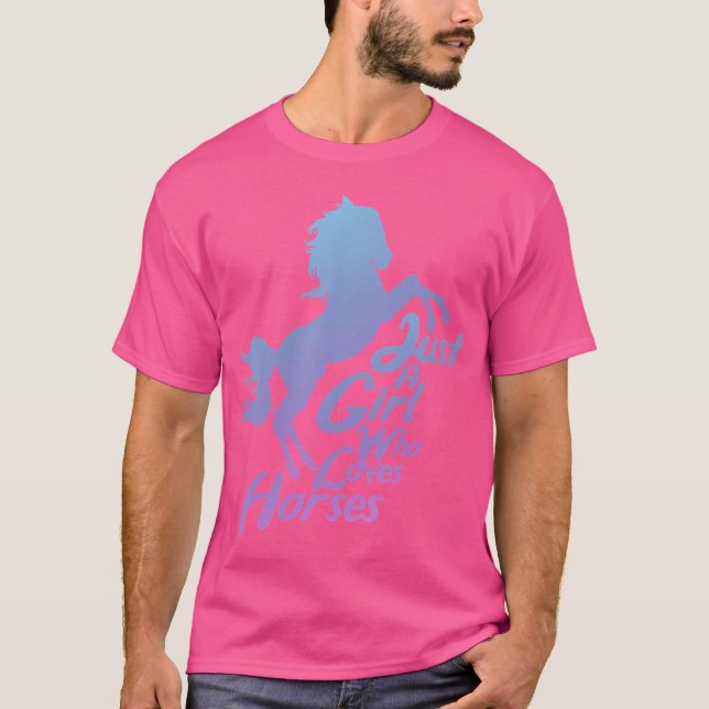 Camiseta Just A Girl Who Love Horses Girl Horse Riding (Frente)