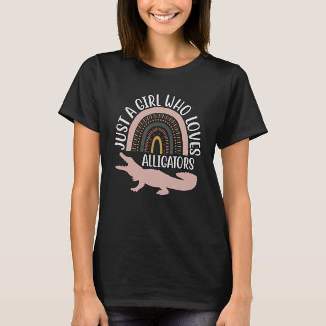Camiseta Just A Girl Who Loves Alligators (Frente)