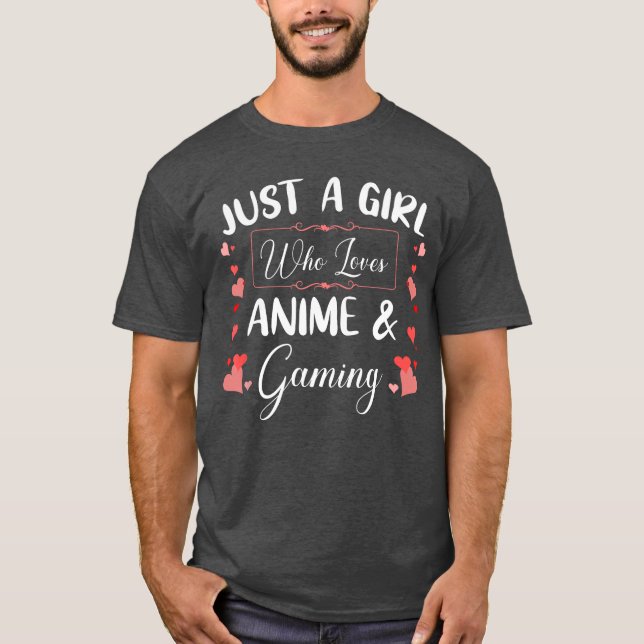 Camiseta Just a Girl Who Loves Anime and Gaming gift (Frente)