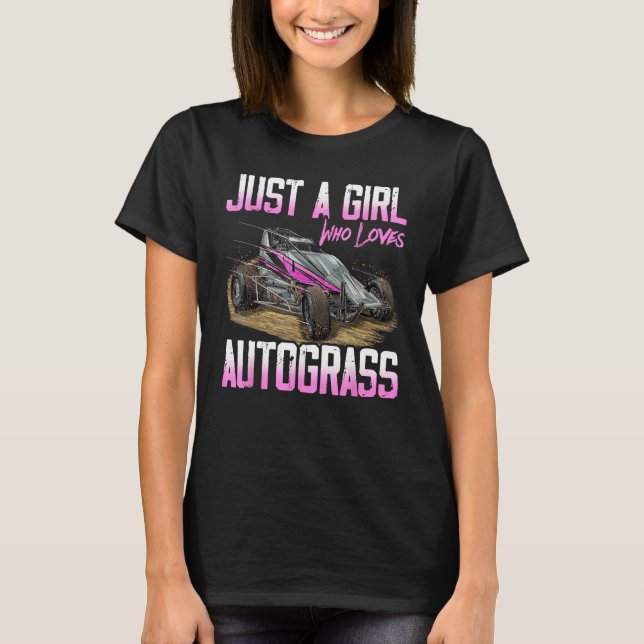 Camiseta Just A Girl Who Loves Autograss Retro 1 (Frente)