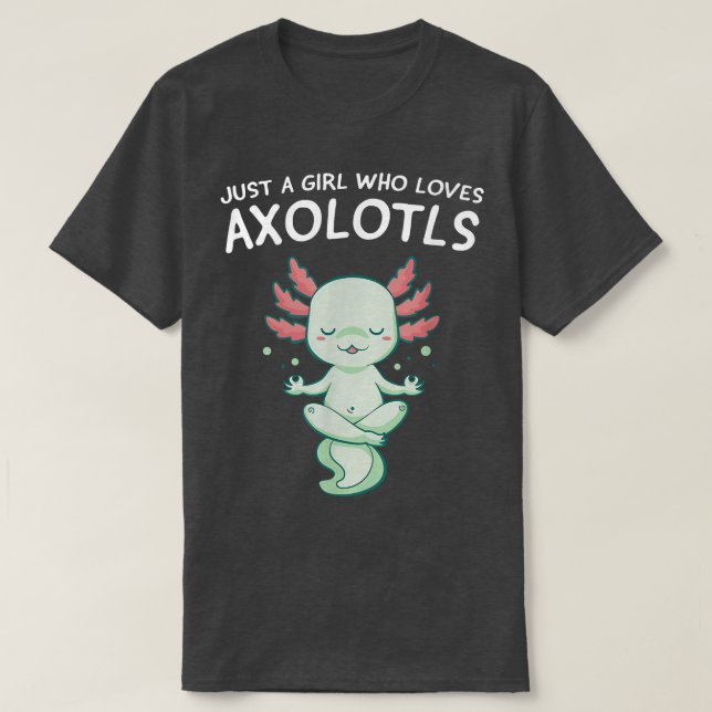 Camiseta Just a Girl who Loves Axolotls Kawaii Cute Anime A (Frente do Design)