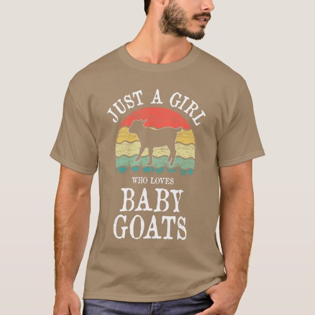 Camiseta Just A Girl Who Loves Baby Goats gift funny (Frente)