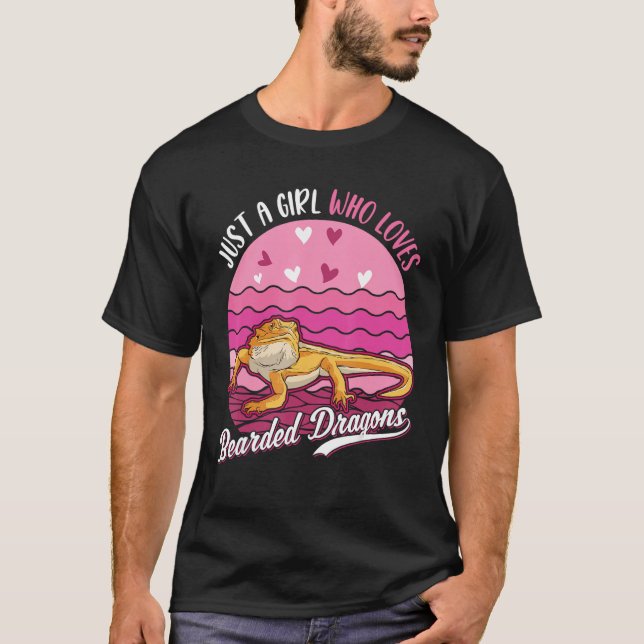 Camiseta Just a girl who loves Bearded Dragons (Frente)