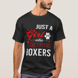 Camiseta Just A Girl Who Loves Boxers Women Dog