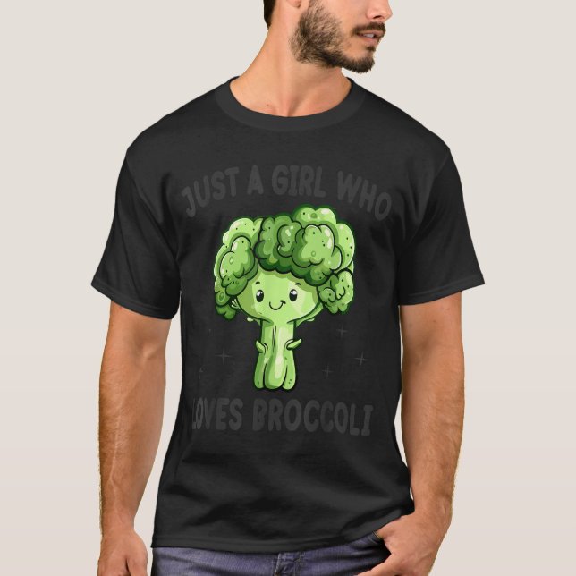 Camiseta Just A Girl Who Loves Broccoli Funny Broccoli Love (Frente)