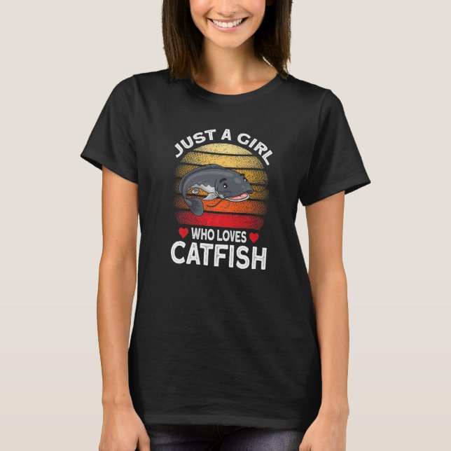 Camiseta Just A Girl Who Loves Catfish Premium (Frente)