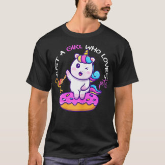 Camiseta Just A Girl Who Loves cats adopt me pets Funny