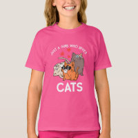 Just A Girl Who Loves Cats Kids Women Cat