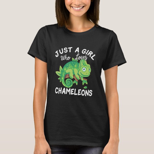 Camiseta Just A Girl Who Loves Chameleons (Frente)