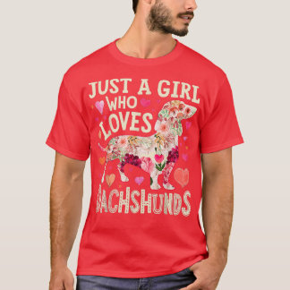 Camiseta Just A Girl Who Loves Dachshund