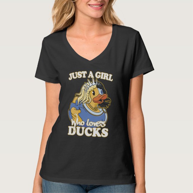 Camiseta Just a Girl Who Loves Ducks Ducks  3 (Frente)
