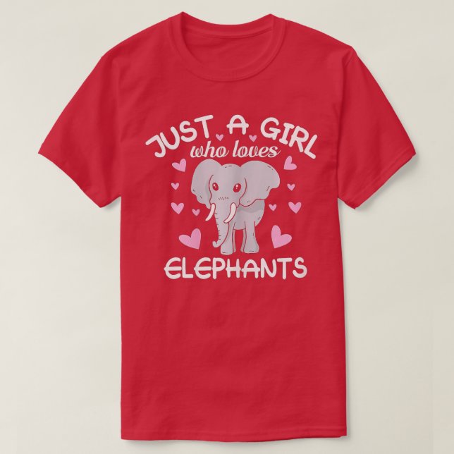Camiseta Just A Girl Who Loves Elephants  - 4  (Frente do Design)