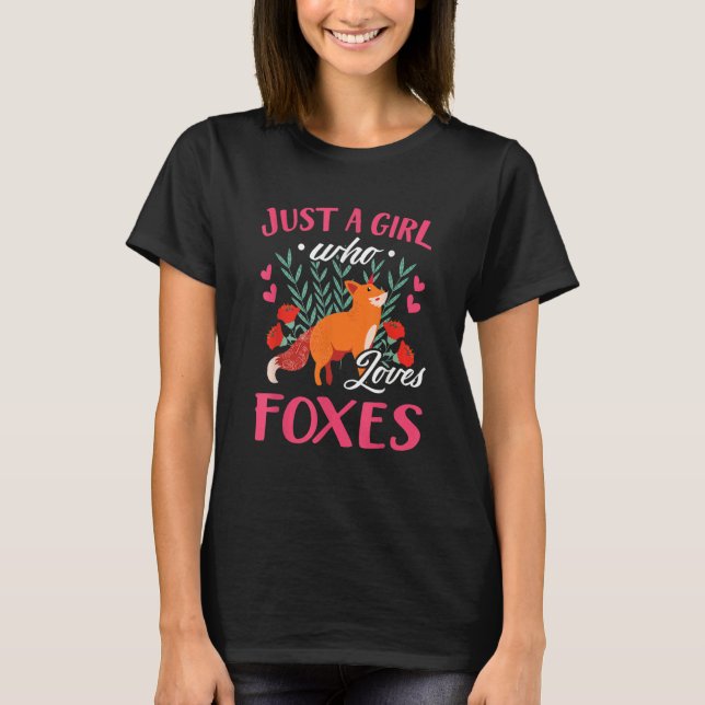 Camiseta Just a Girl Who Loves Foxes (Frente)