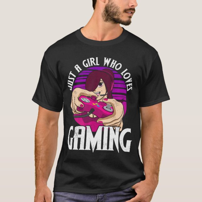 Camiseta Just a Girl Who Loves Gaming Gambling Women Premiu (Frente)