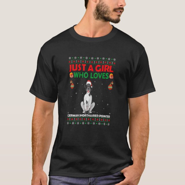 Camiseta Just A Girl Who Loves German Shorthaired Pointer D (Frente)