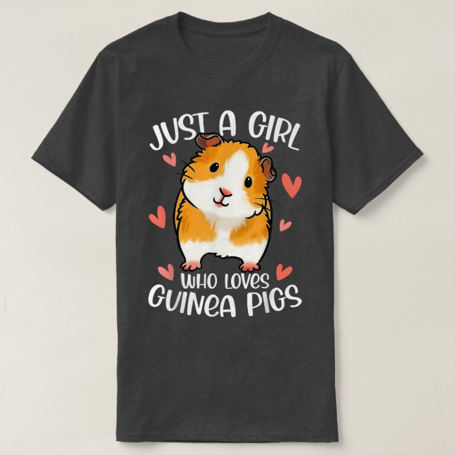 Camiseta Just A Girl Who Loves Guinea Pigs Funny T-Shirt (Frente do Design)