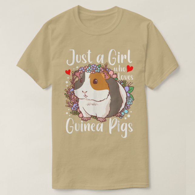 Camiseta Just a Girl Who Loves Guinea Pigs Guinea Pig Lover (Frente do Design)