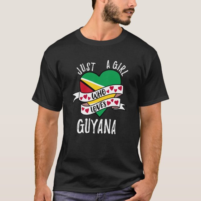 Camiseta Just A Girl Who Loves Guyana (Frente)