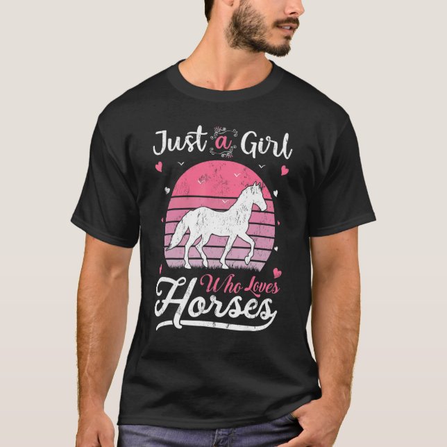Camiseta Just A Girl Who Loves Horses 1 (Frente)