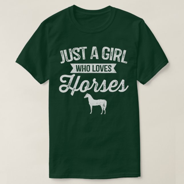 Camiseta Just A Girl Who Loves Horses Horseback Riding Love (Frente do Design)