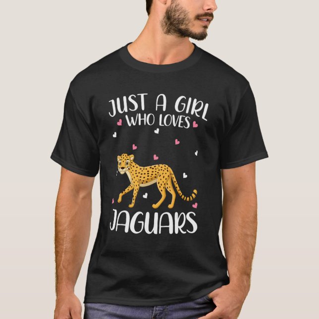 Camiseta Just A Girl Who Loves Jaguars  Jaguars (Frente)