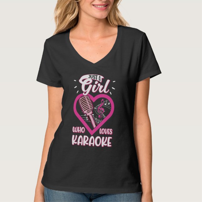 Camiseta Just a Girl who loves Karaoke (Frente)