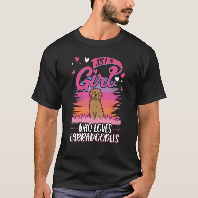 Camiseta Just a girl who loves Labradoodles (Frente)
