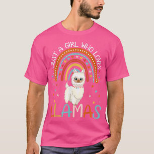 Camiseta Just A Girl Who Loves Llamas For Women Girl Kids 