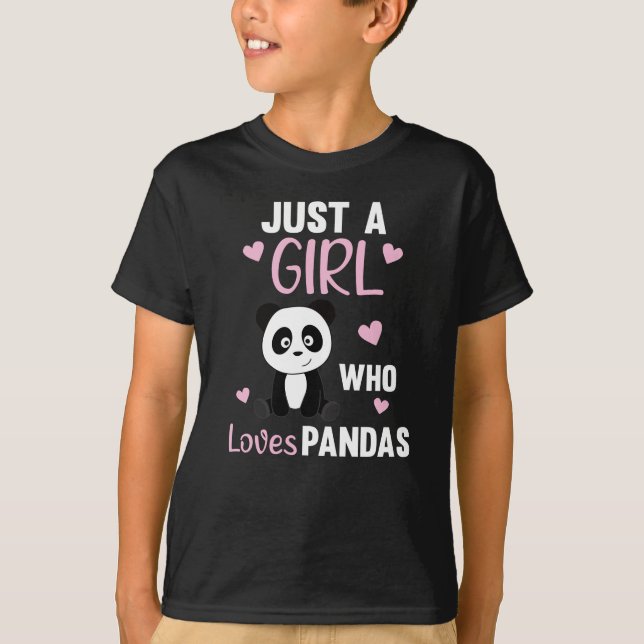 Camiseta Just A Girl who Loves Pandas - Sweet Panda (Frente)