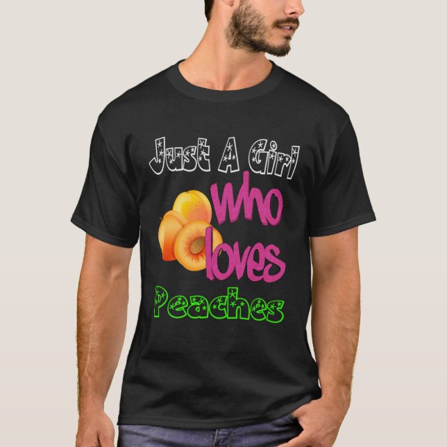Camiseta Just A Girl Who Loves Peaches Peachy  SUMMER (Frente)