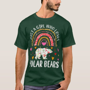 Camiseta Just A Girl Who Loves Polar Bears Rainbow Polar Be
