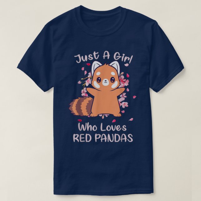 Camiseta Just A Girl Who Loves Red Pandas  (Frente do Design)