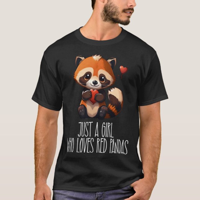 Camiseta Just A Girl Who Loves Red Pandas Women Girl Wife (Frente)