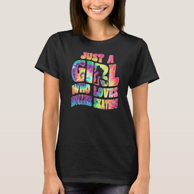 Camiseta Just A Girl Who Loves Roller Skating Inline Skater (Frente)