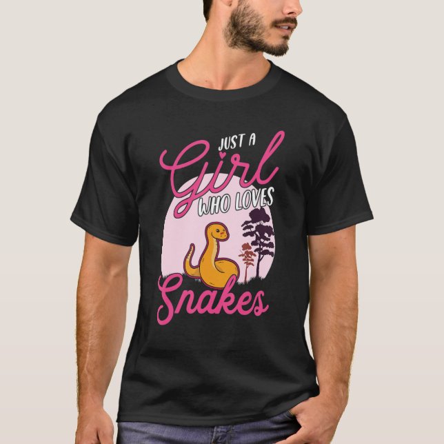 Camiseta Just a girl who loves Snake Rattlesnake Snake (Frente)