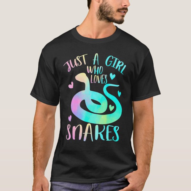 Camiseta Just A Girl Who Loves Snakes Cute Snake Themed Lov (Frente)