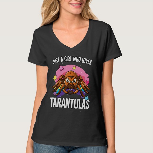 Camiseta Just A Girl Who Loves Tarantulas Tarantula (Frente)