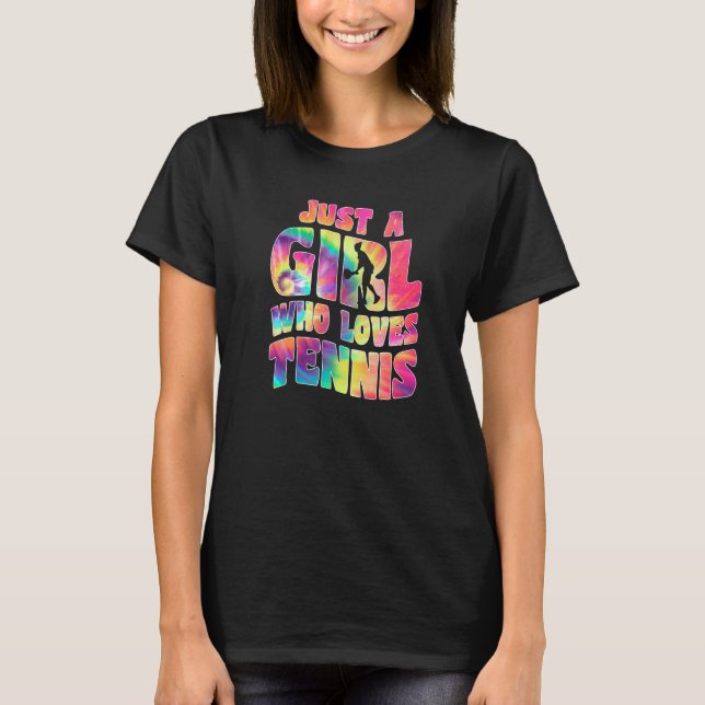 Camiseta Just A Girl Who Loves Tennis  Tennis Player Sports (Frente)