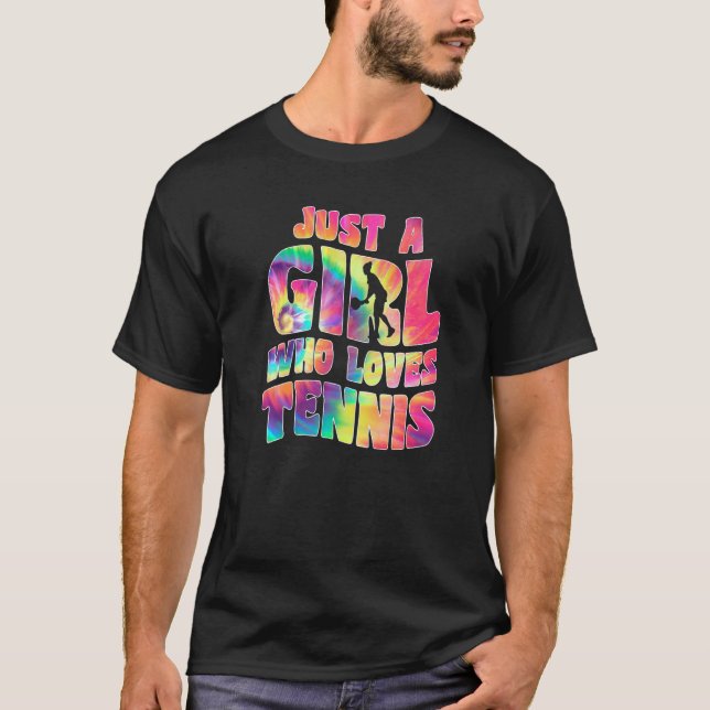 Camiseta Just A Girl Who Loves Tennis  Tennis Player Sports (Frente)