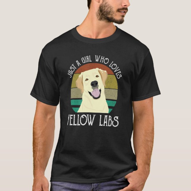 Camiseta Just A Girl Who Loves Yellow Labs Cute Labrador Re (Frente)