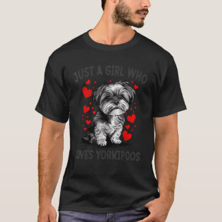 Camiseta Just a Girl Who Loves Yorkipoo Funny Yorkipoo Dog 