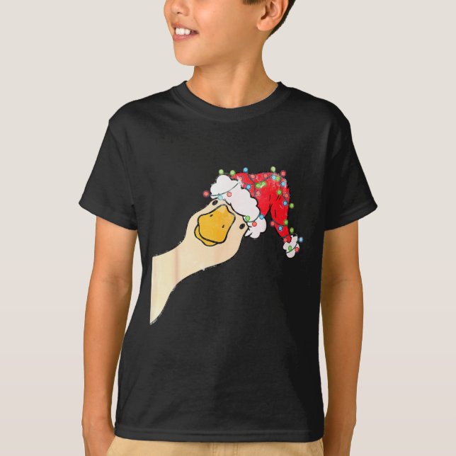 Camiseta Just A Jolly Goose Funny Silly Goose Santa Christm (Frente)