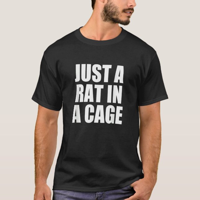 Camiseta Just a Rat in a Cage Despite All My Rage Lyric (Frente)