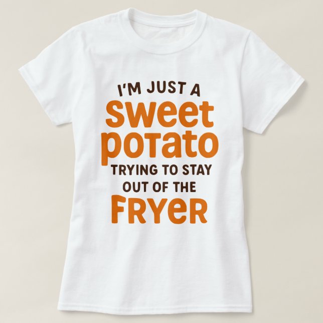 Camiseta Just A Sweet Potato Funny Quote (Frente do Design)