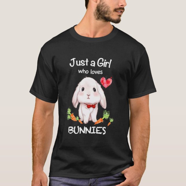 Camiseta Just A Who Loves Bunnies Bunnies Rabbit Owner (Frente)
