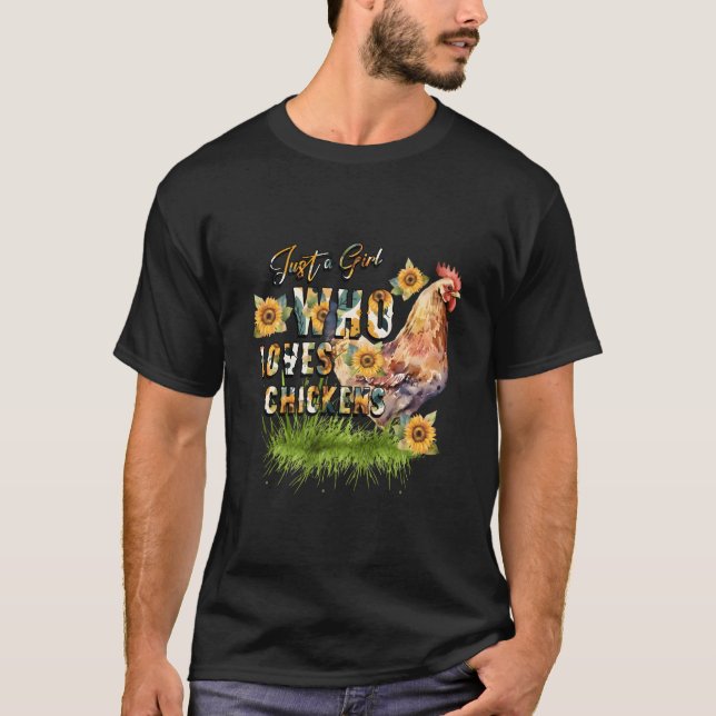 Camiseta Just A Who Loves Chickens (Frente)